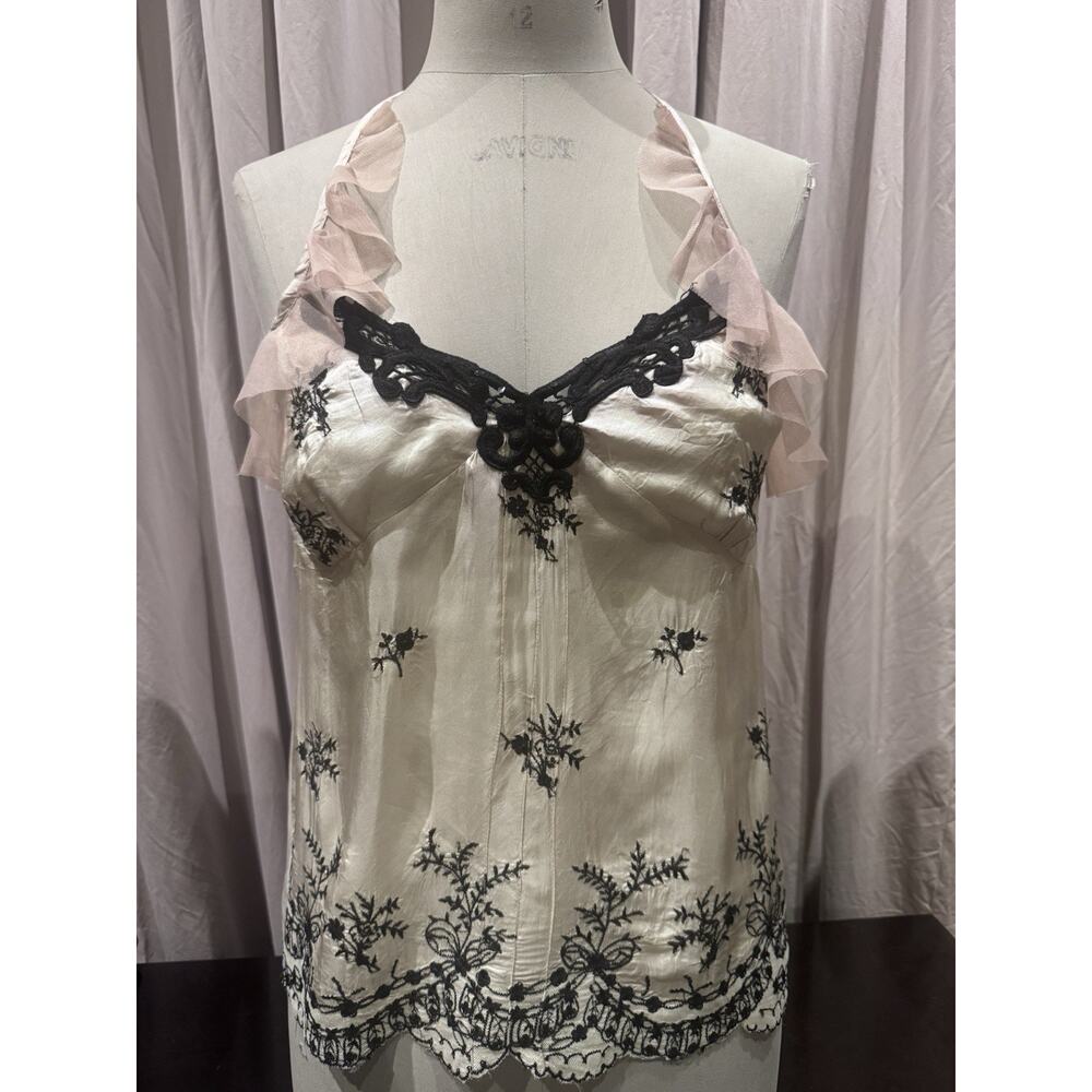VTG 100% SILK Embroidered Miss Selfridge Cami Unworn!